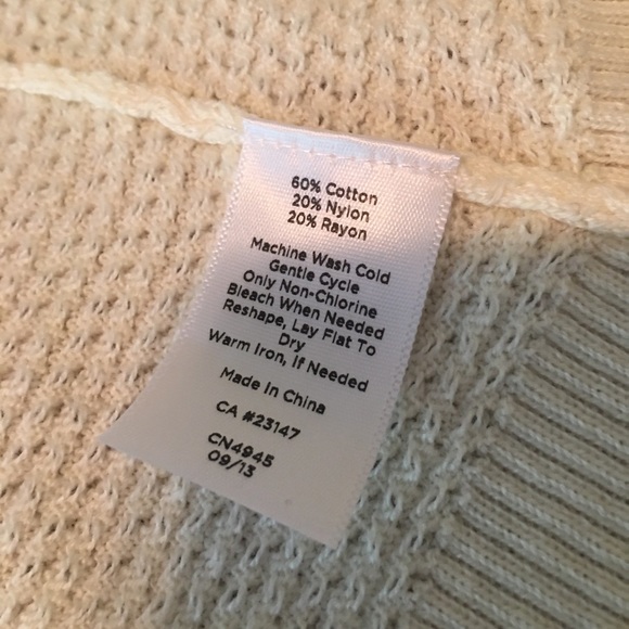 Talbots cream colored open cape sweater - Picture 6 of 8